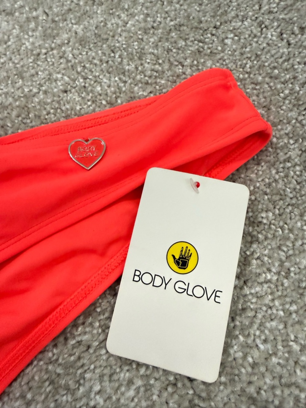 Body Glove Coral-Red Bikini Bottom with Heart Charm - Picture 2 of 3